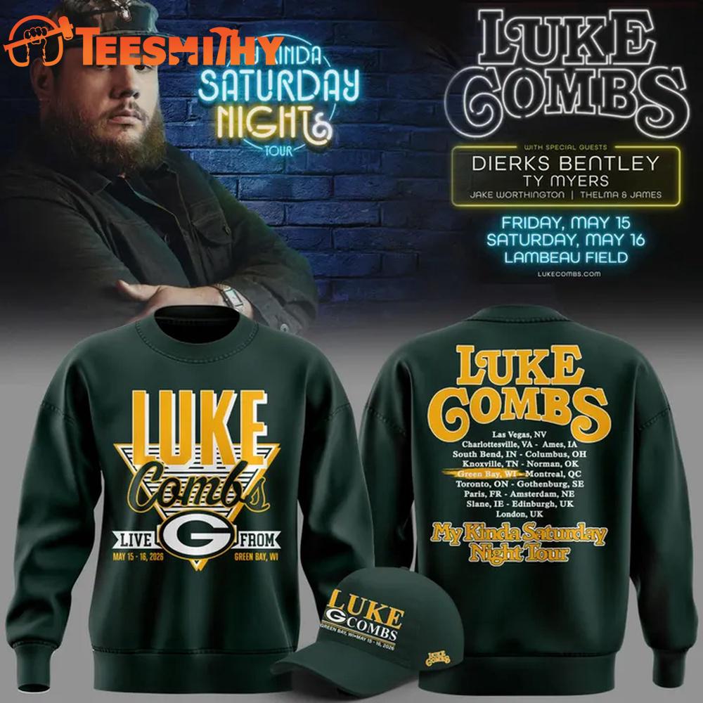 Luke Combs x Green Bay Packers My Kinda Saturday Night Tour 2026 Sweatshirt