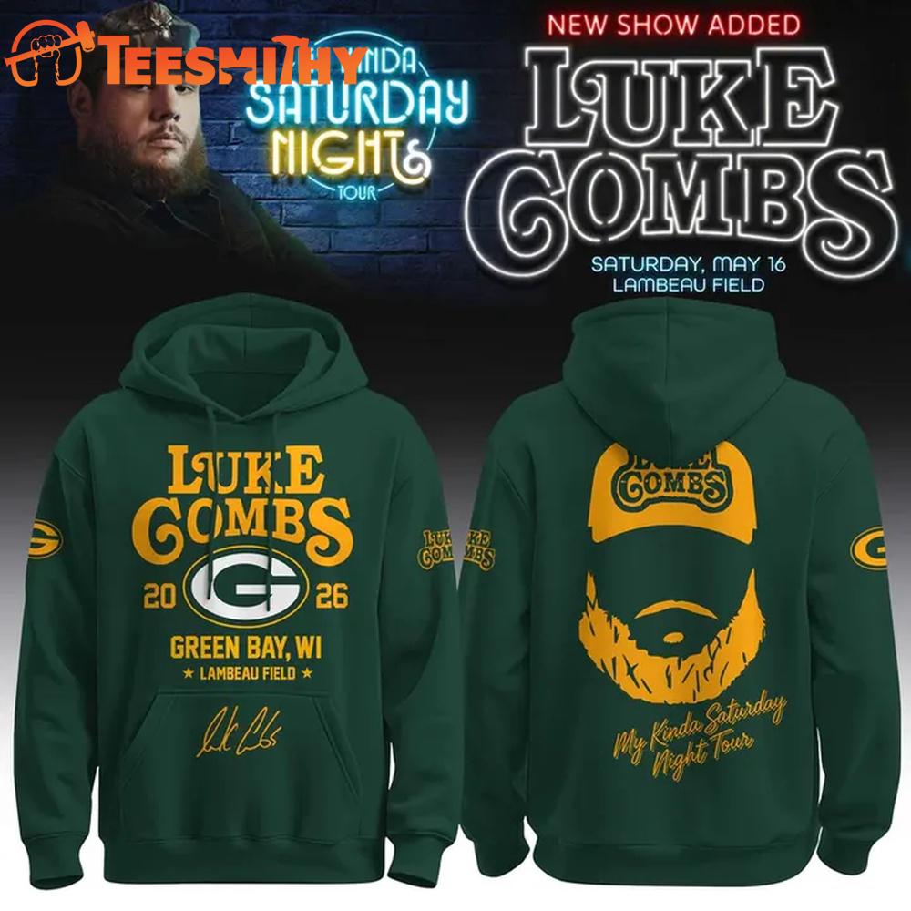 Luke Combs x Green Bay Packers My Kinda Saturday Night Tour Country Music 2026 Hoodie