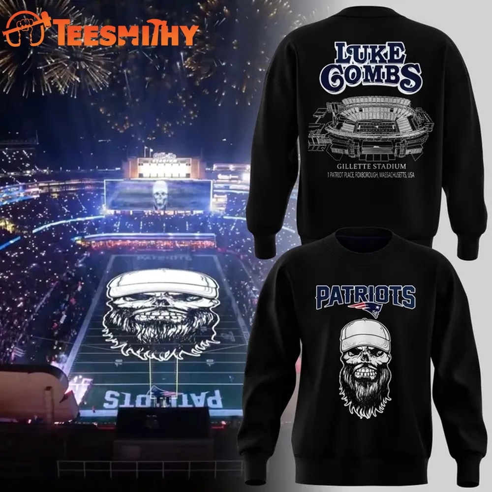 Luke Combs x New England Patriots 2026 Black Sweatshirt