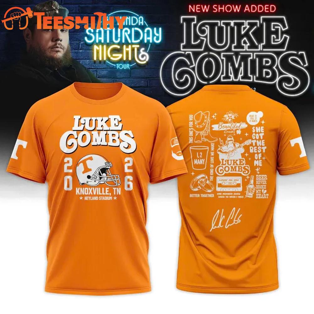 Luke Combs x Neyland Stadium My Kinda Saturday Night Tour 2026 T Shirt