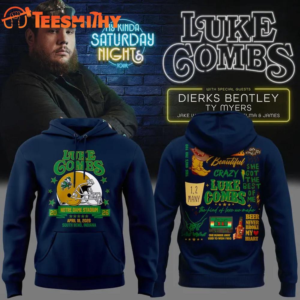 Luke Combs x Notre Dame Stadium My Kinda Saturday Night Tour Hoodie