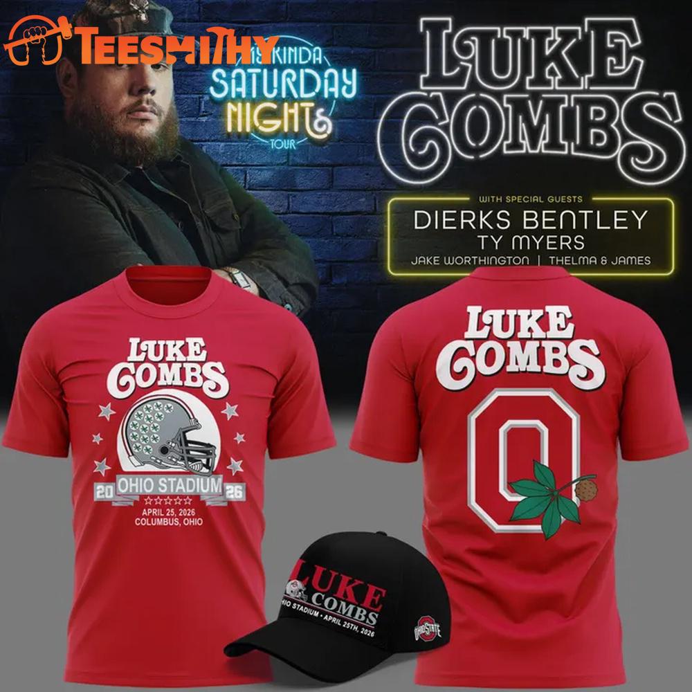 Luke Combs x Ohio State Buckeyes Football 2026 Red T Shirt