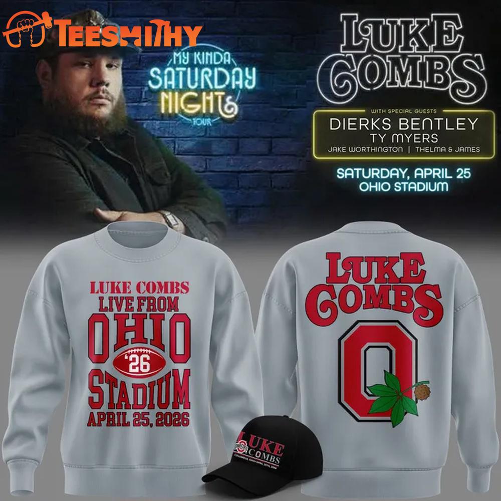 Luke Combs x Ohio State Buckeyes My Kinda Saturday Night Tour 2026 New Sweatshirt