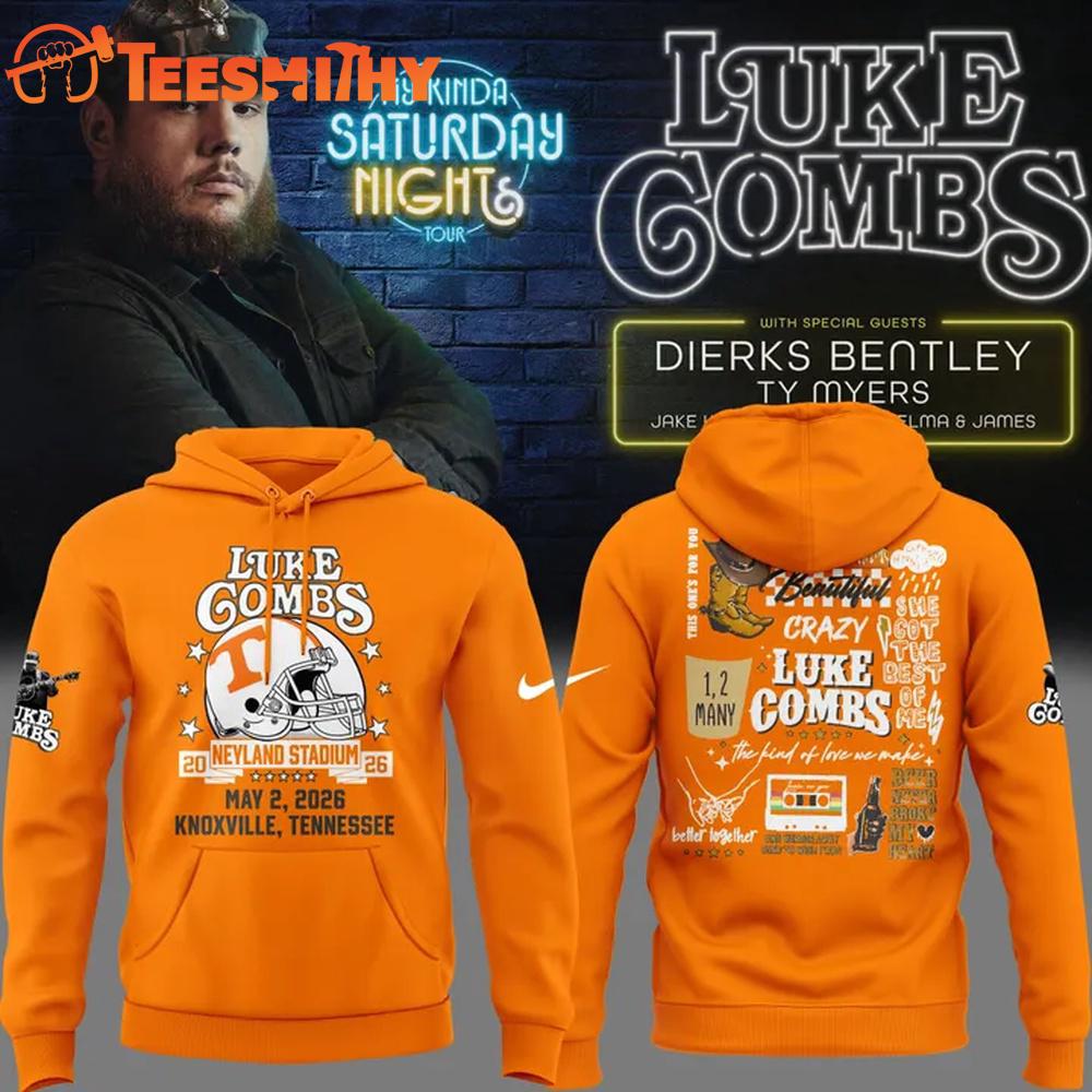 Luke Combs x Tennessee Volunteers My Kinda Saturday Night Tour 2026 Hoodie Shirt