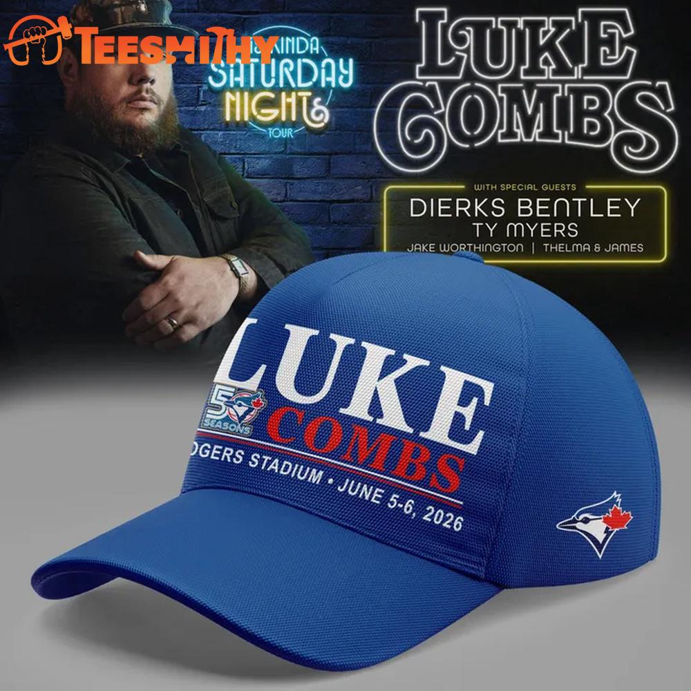 Luke Combs x Toronto Blue Jays 50th Anniversary My Kinda Saturday Night Tour 2026 Cap