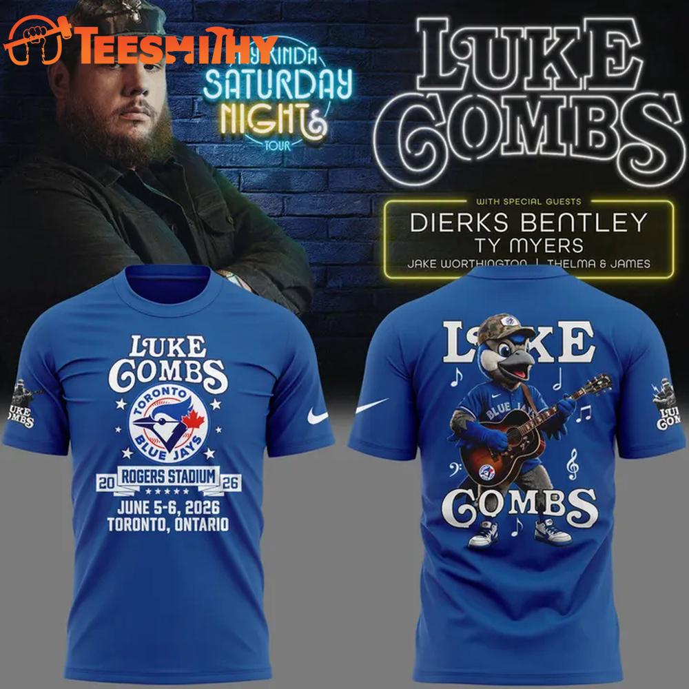 Luke Combs x Toronto Blue Jays My Kinda Saturday Night Tour 2026 T-Shirt