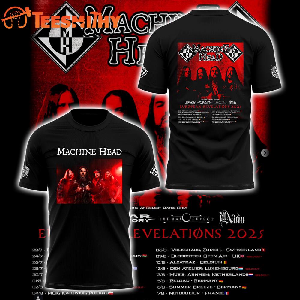 Machine Head Hills of Rock Festival 2025 3D Shirt