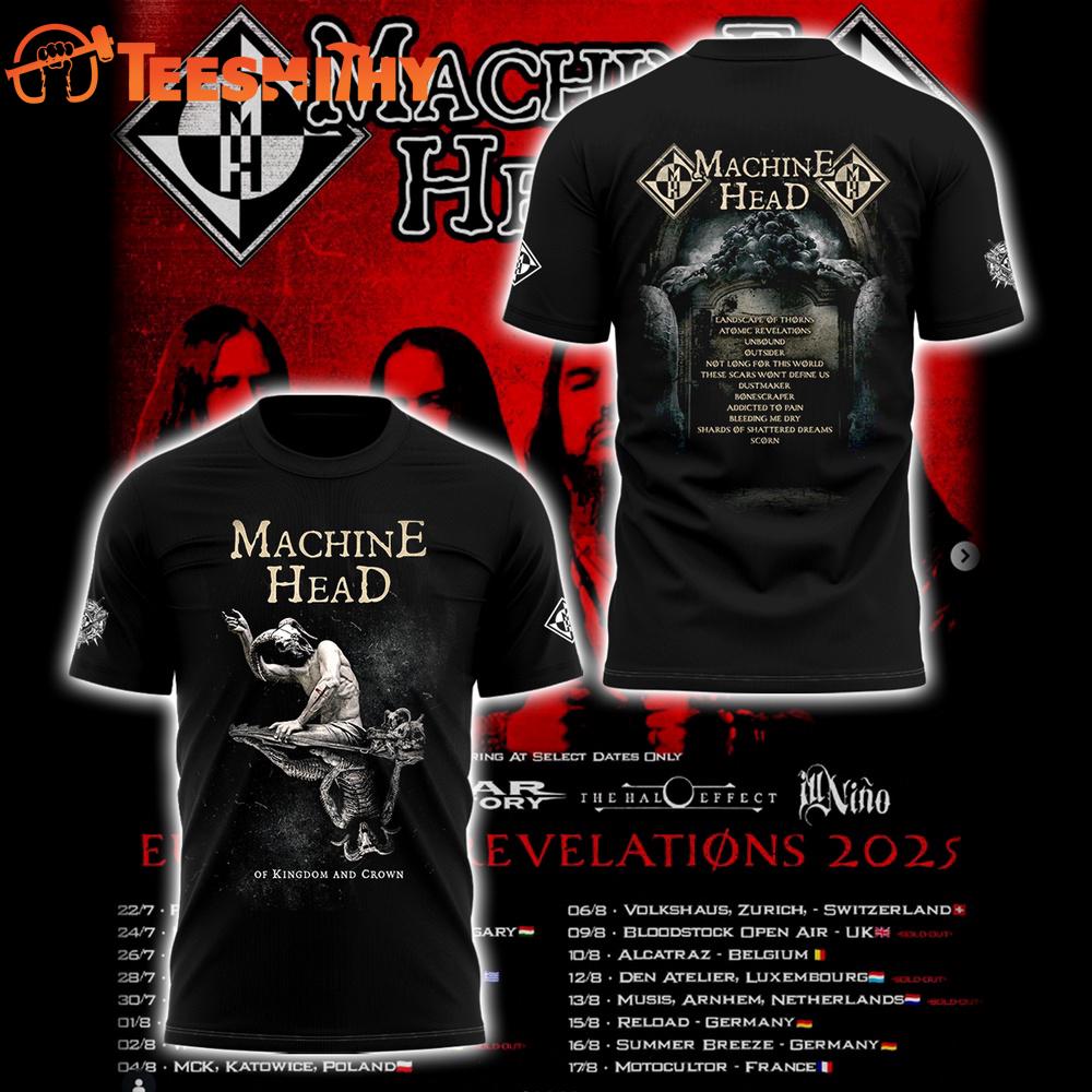 Machine Head Hills of Rock Festival 2025 Limited Edition Shirt