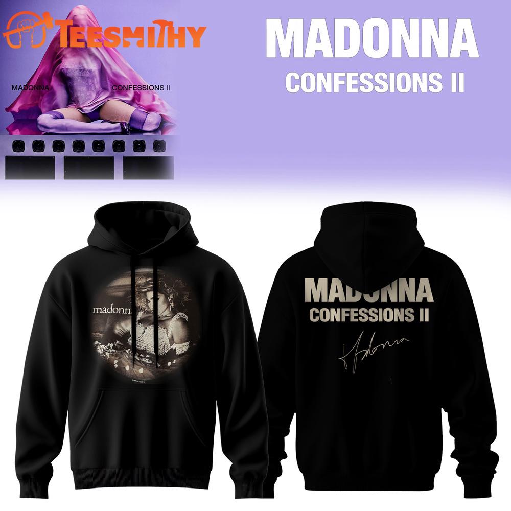 Madonna Confessions II Album 2026 Black Hoodie