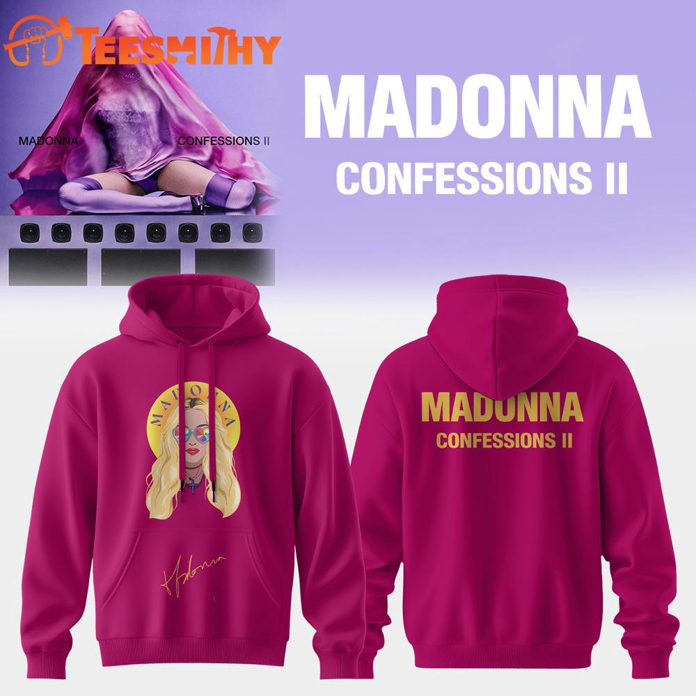 Madonna Confessions II Album 2026 Pink Design Hoodie