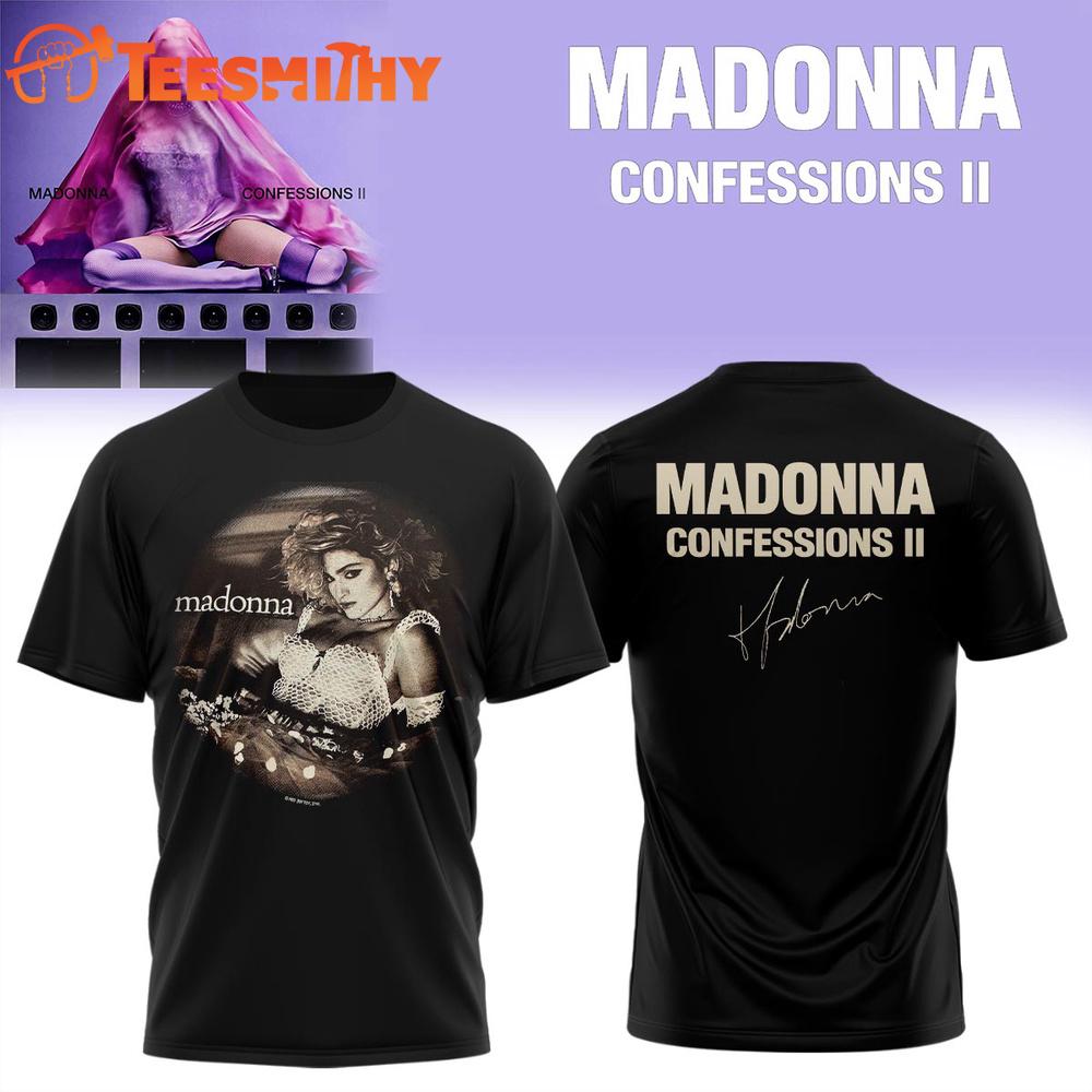 Madonna Confessions II Album 2026 Signature Graphic T Shirt