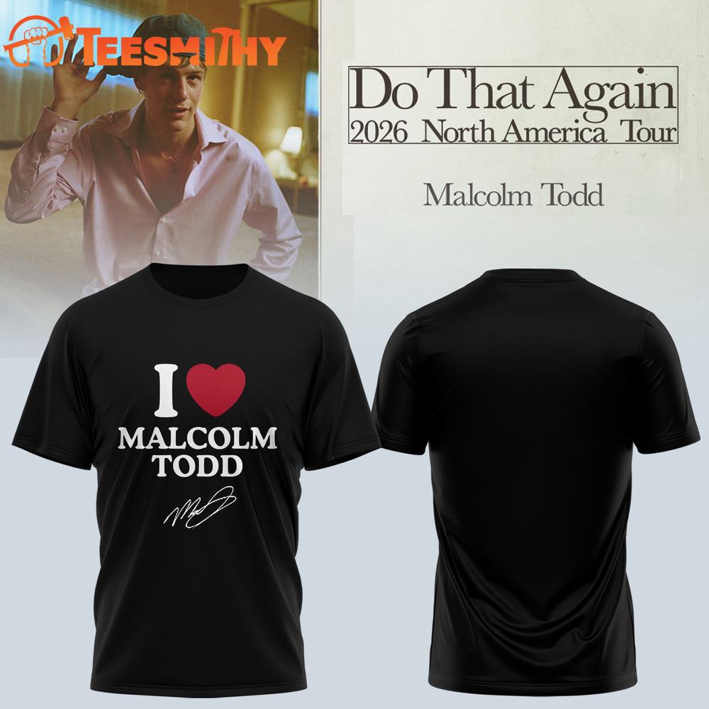 Malcolm Todd Do That Again Tour Signed 2026 Black T Shirt
