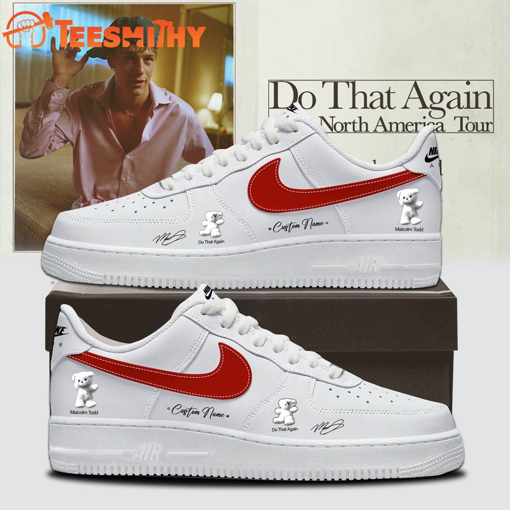 Malcolm Todd Do That Again Tour Signed 2026 White Air Force 1 Shoes Sneakers