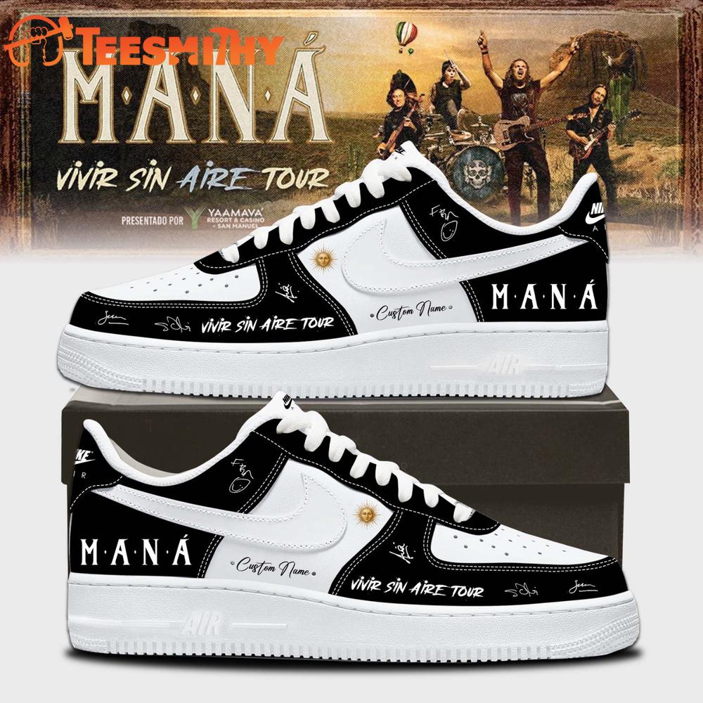 Mana Vivir Sin Aire Tour 2026 Signature Black Air Force 1 Shoes