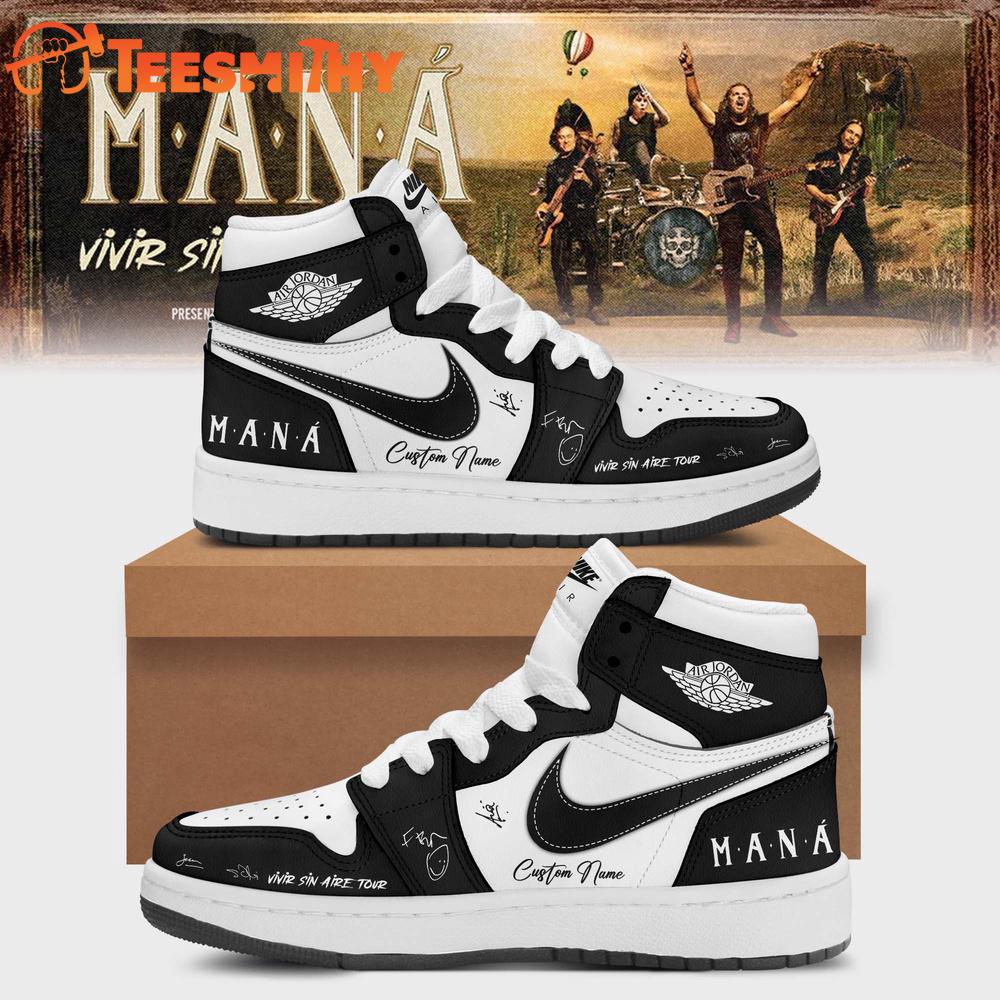 Mana Vivir Sin Aire Tour 2026 Signature Black Air Jordan 1 Shoes
