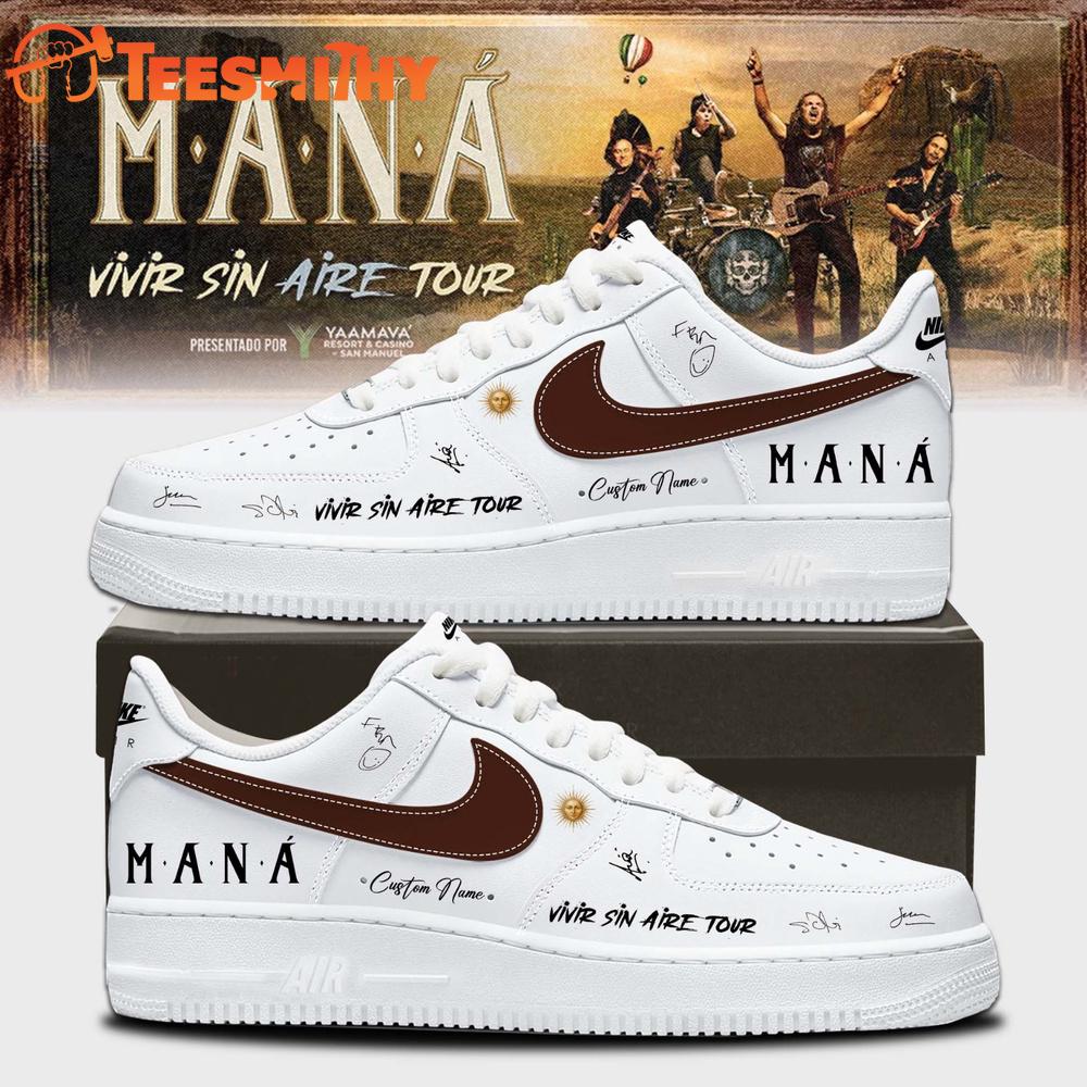 Mana Vivir Sin Aire Tour 2026 Signature White Air Force 1 Shoes
