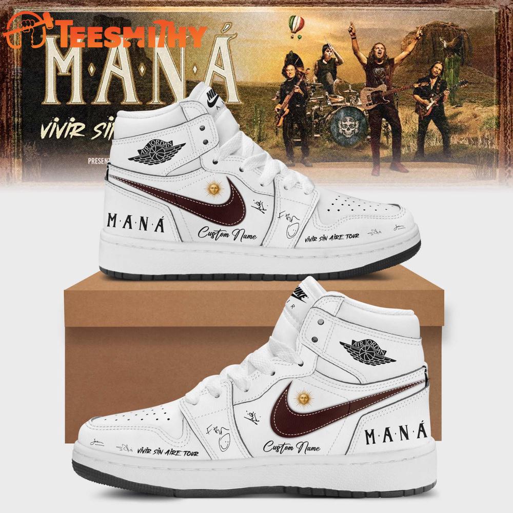 Mana Vivir Sin Aire Tour 2026 Signature White Air Jordan 1 Shoes