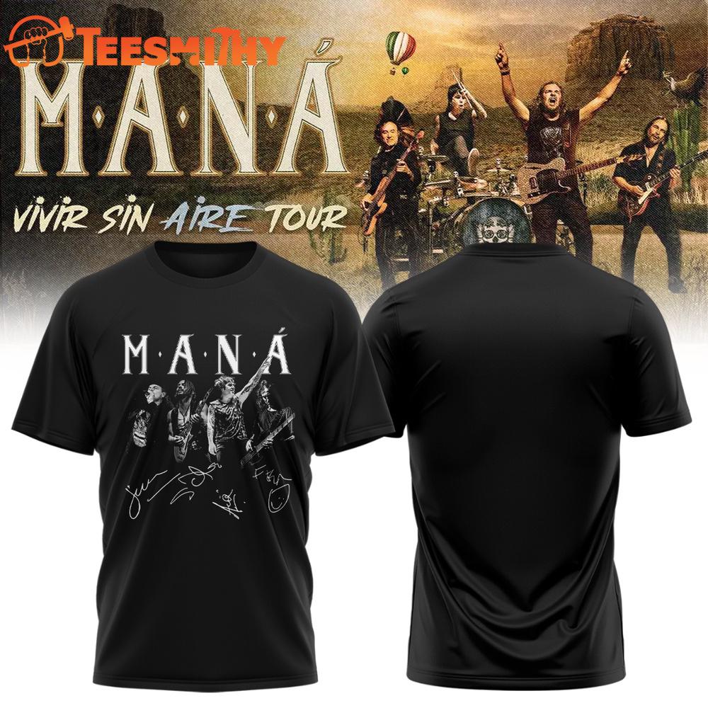 Mana Vivir Sin Aire Tour 2026 Singature 3D Shirt