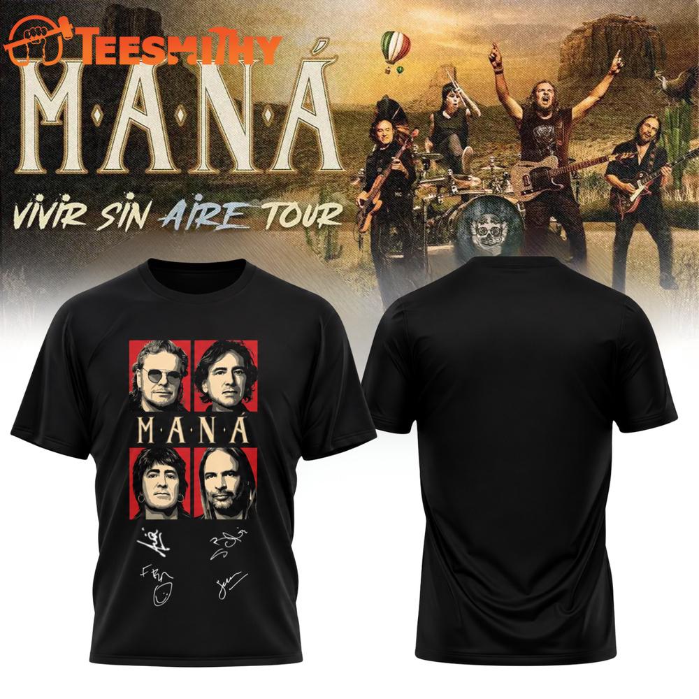Mana Vivir Sin Aire Tour 2026 T Shirt