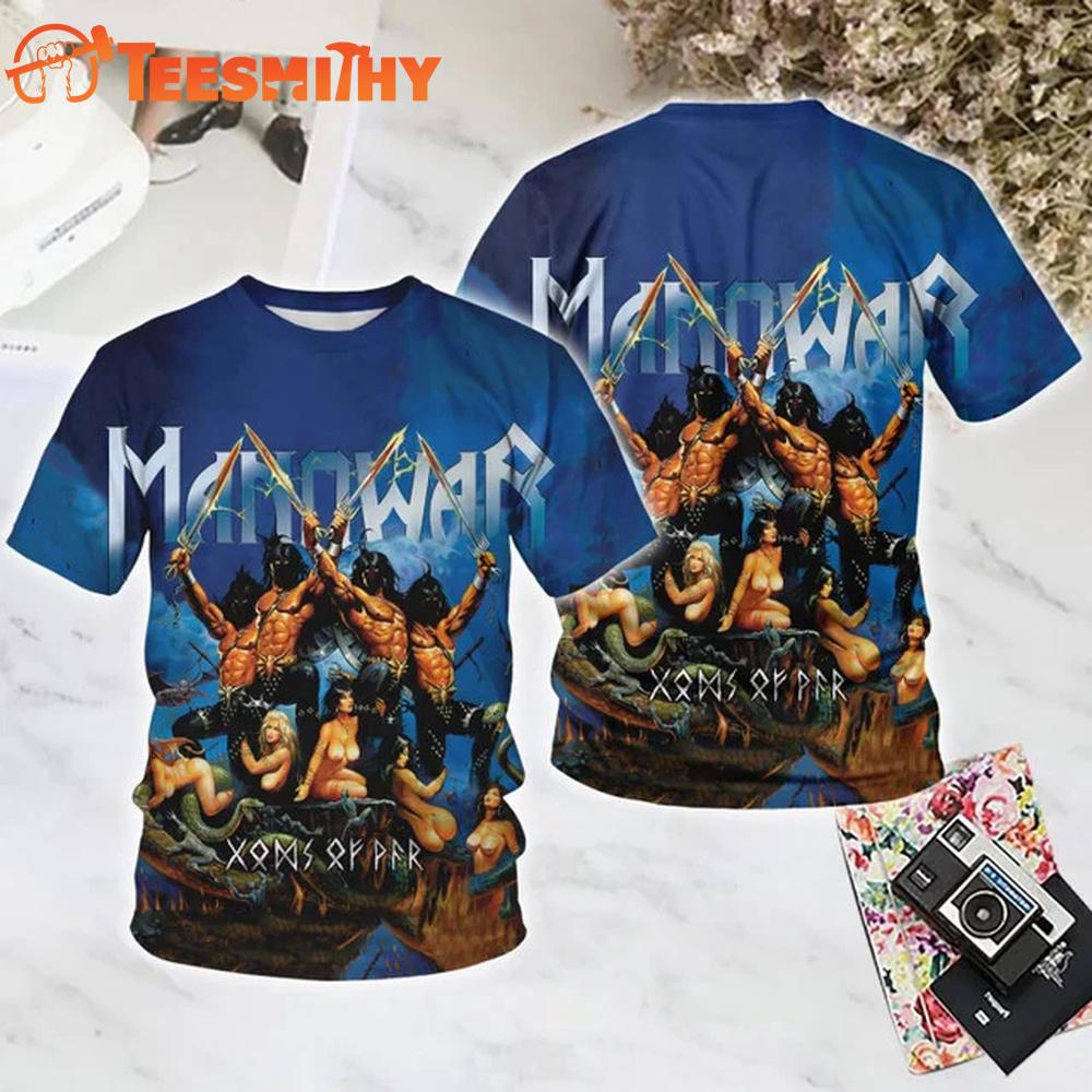 Manowar Warriors Gods of War All Over Printed T Shirt