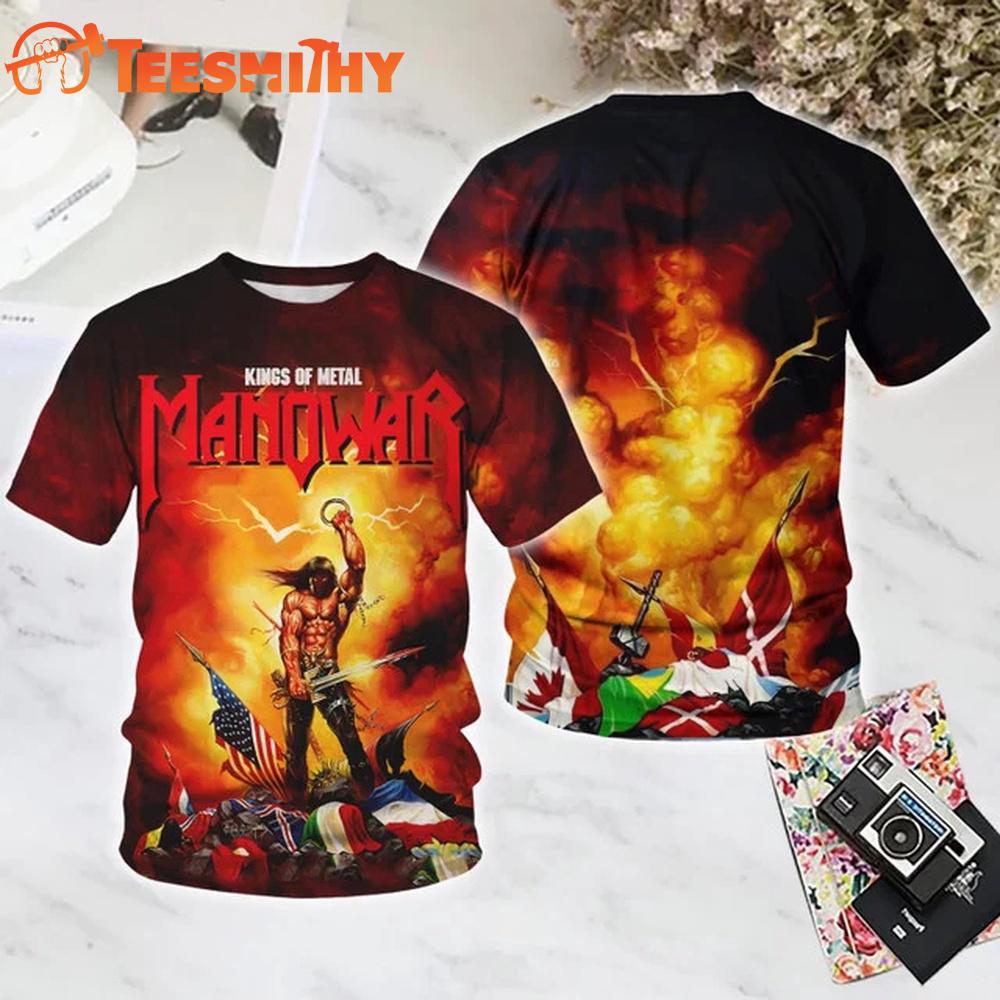 Manowar Warriors Kings of Metal All Over Printed T Shirt