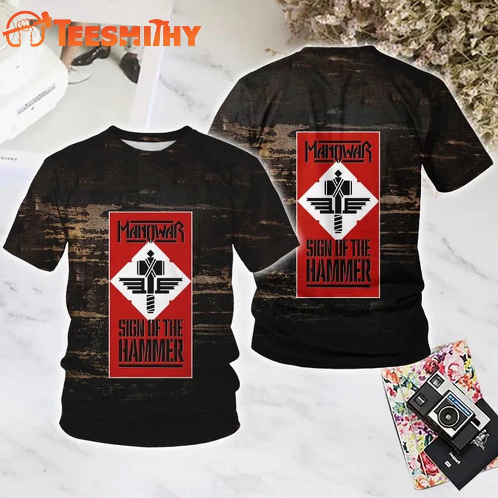 Manowar Warriors Sign of the Hammer All Over Printed T Shirt
