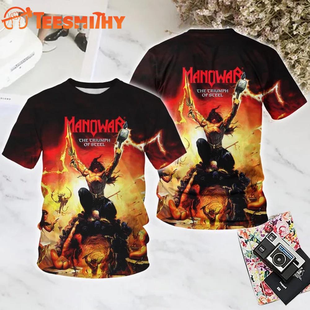 Manowar Warriors The Triumph of Steel All Over Printed T Shirt