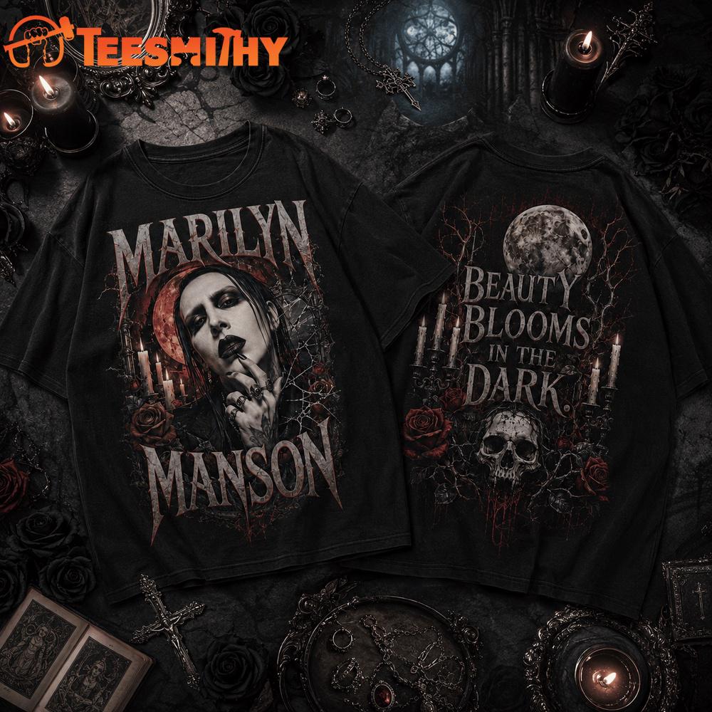Marilyn Manson Beauty Blooms in the Dark Halloween 2026 T Shirt