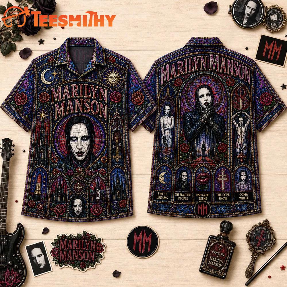 Marilyn Manson Vintage Music Summer Hawaiian Shirt