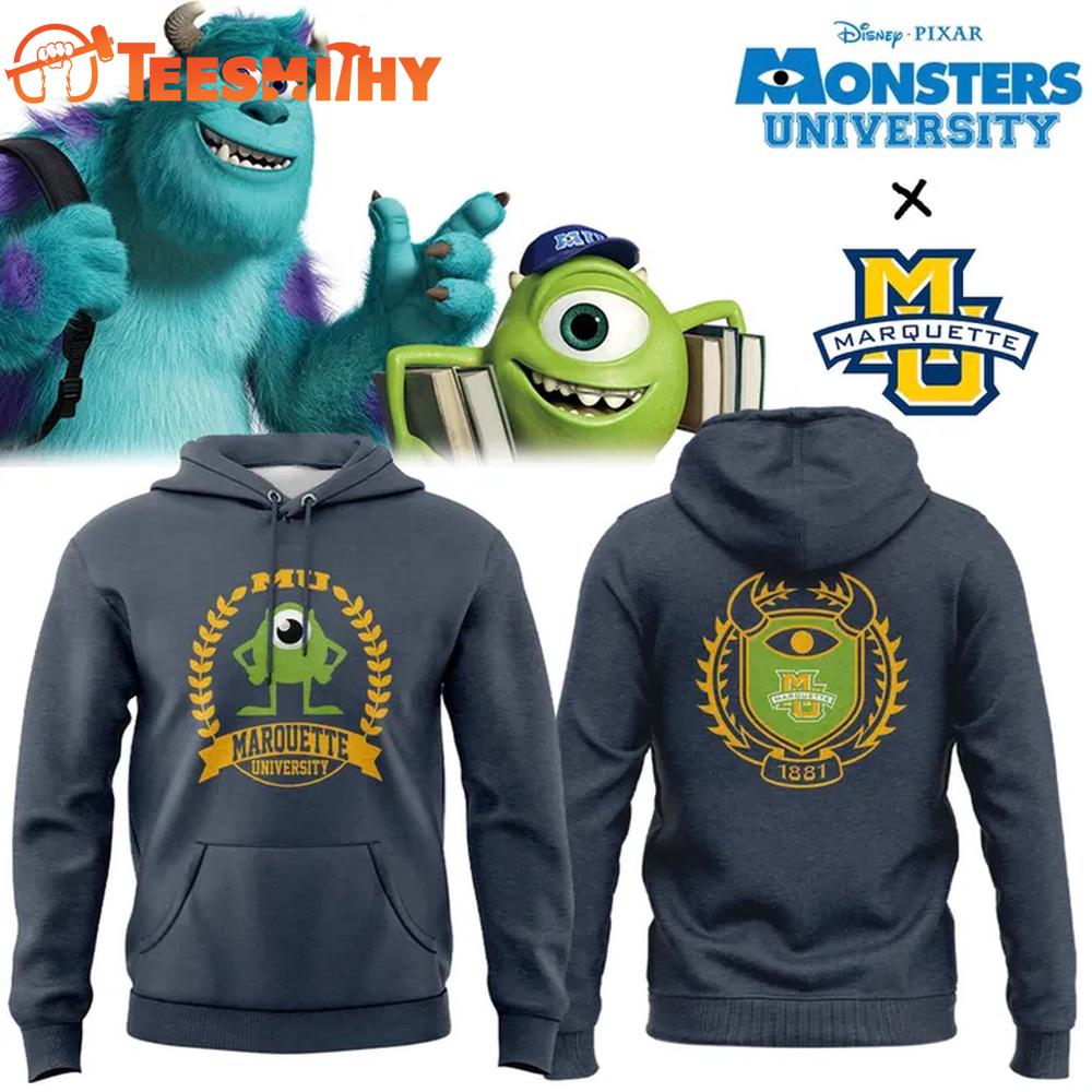 Marquette Golden Eagles x Monsters University 2025 Hoodie Marquette Golden Eagles x Monsters University 2025 Hoodie