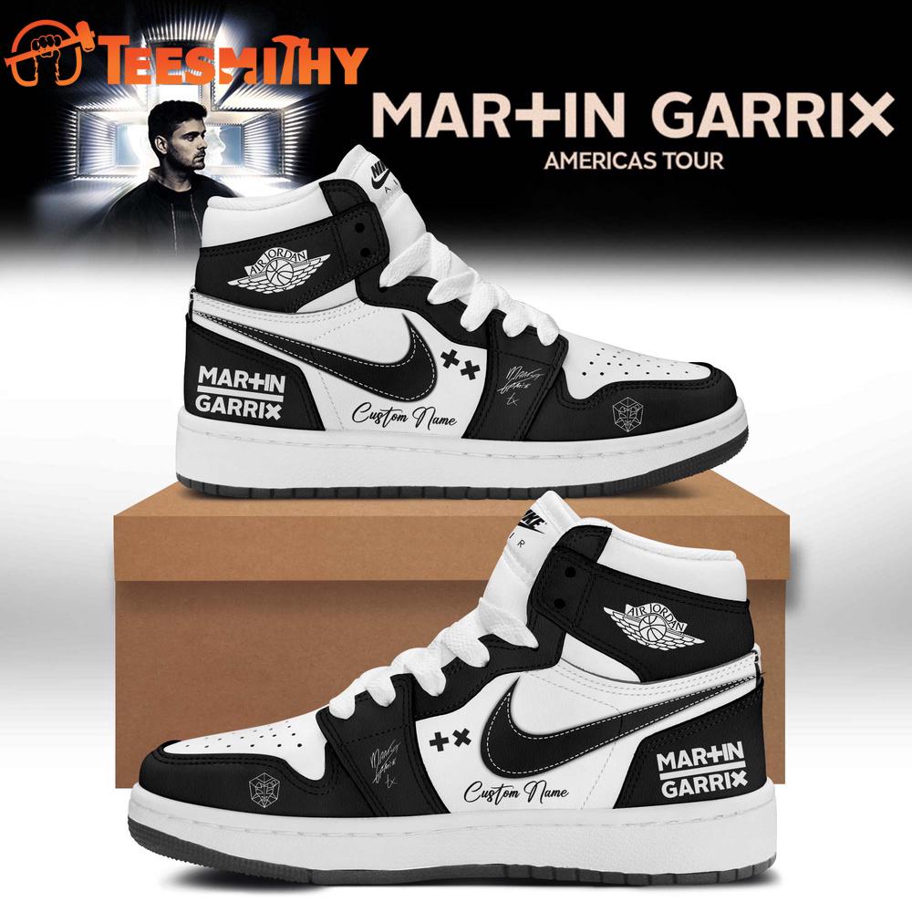 Martin Garrix AMERICAS TOUR 2026 Limited Edition Signature Black Air Jordan 1 Hightop Shoes