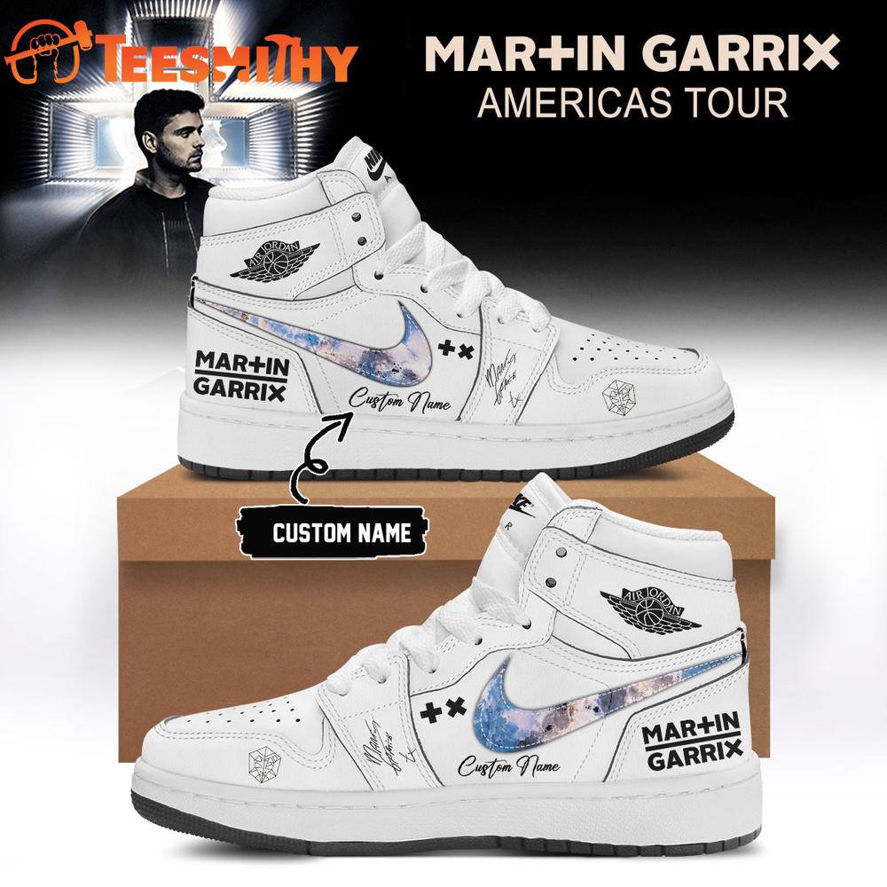 Martin Garrix AMERICAS TOUR 2026 Limited Edition Signature White Air Jordan 1 Hightop Shoes