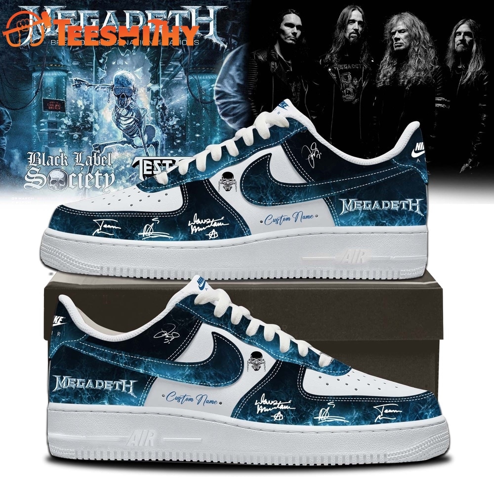 Megadeth Limited Signed Air Force 1 Shoes Sneaker