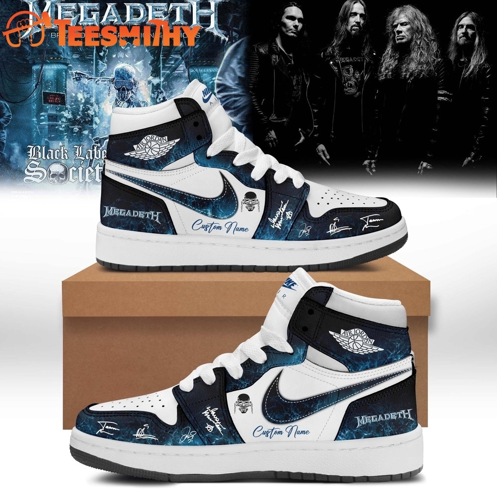 Megadeth Limited Signed Air Jordan 1 Hightop Shoes