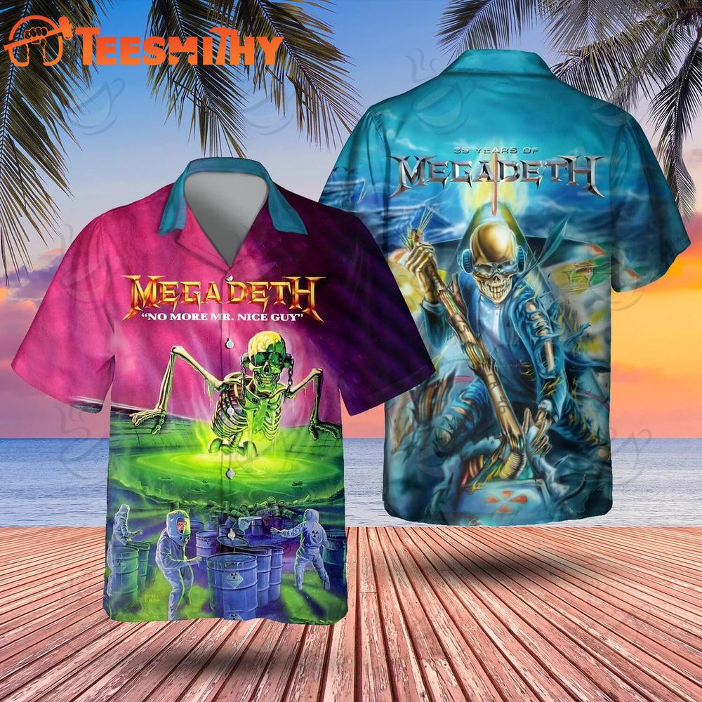 Megadeth NO MORE NICE GUY Hawaiian Shirt