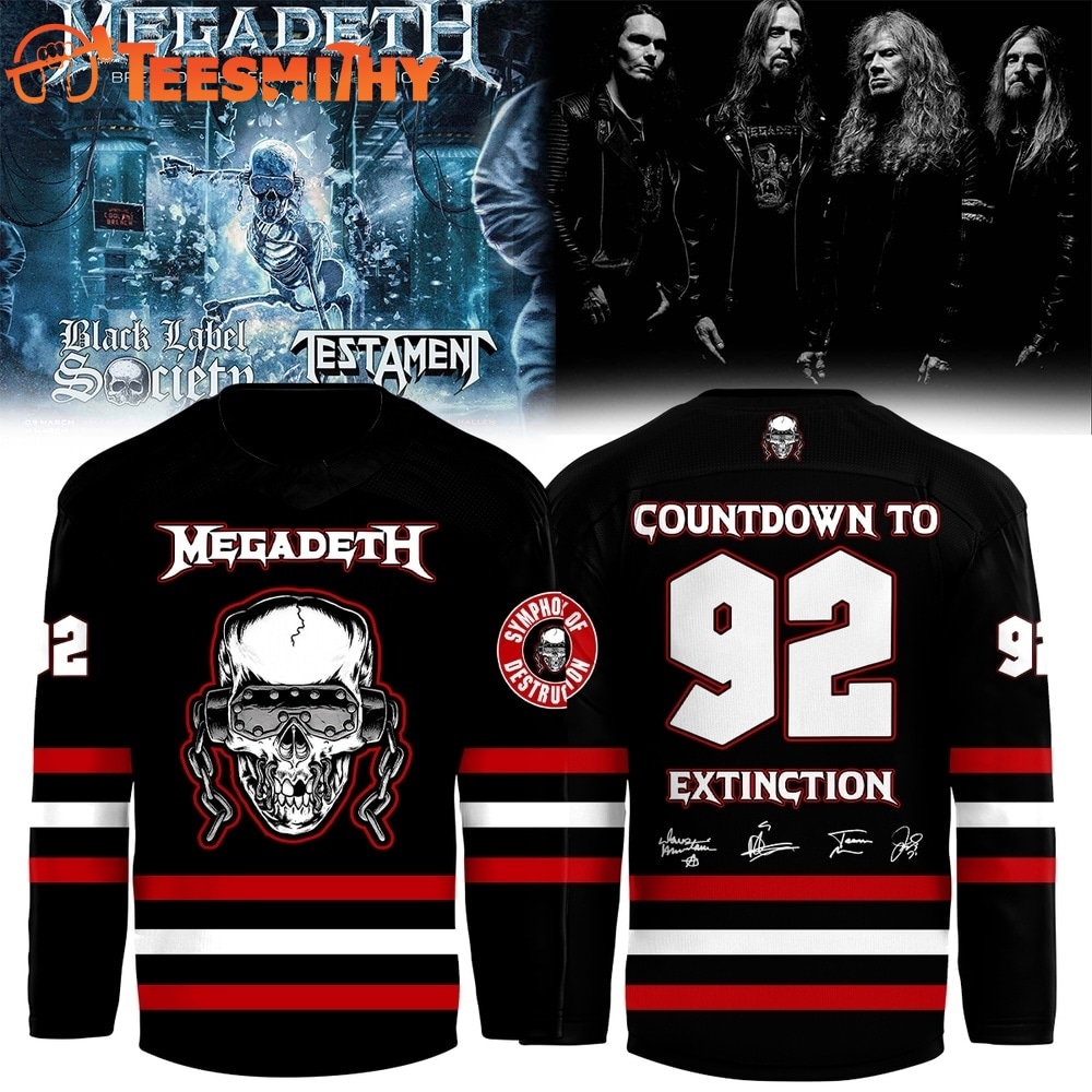 Megadeth Rock Band 2026 Limited Signed Hockey Jersey