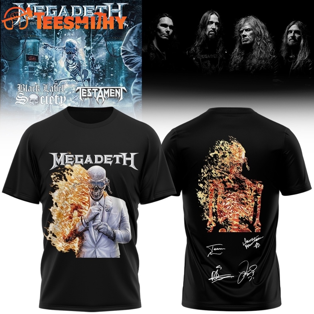 Megadeth Rock Band 2026 Limited Signed T Shirt