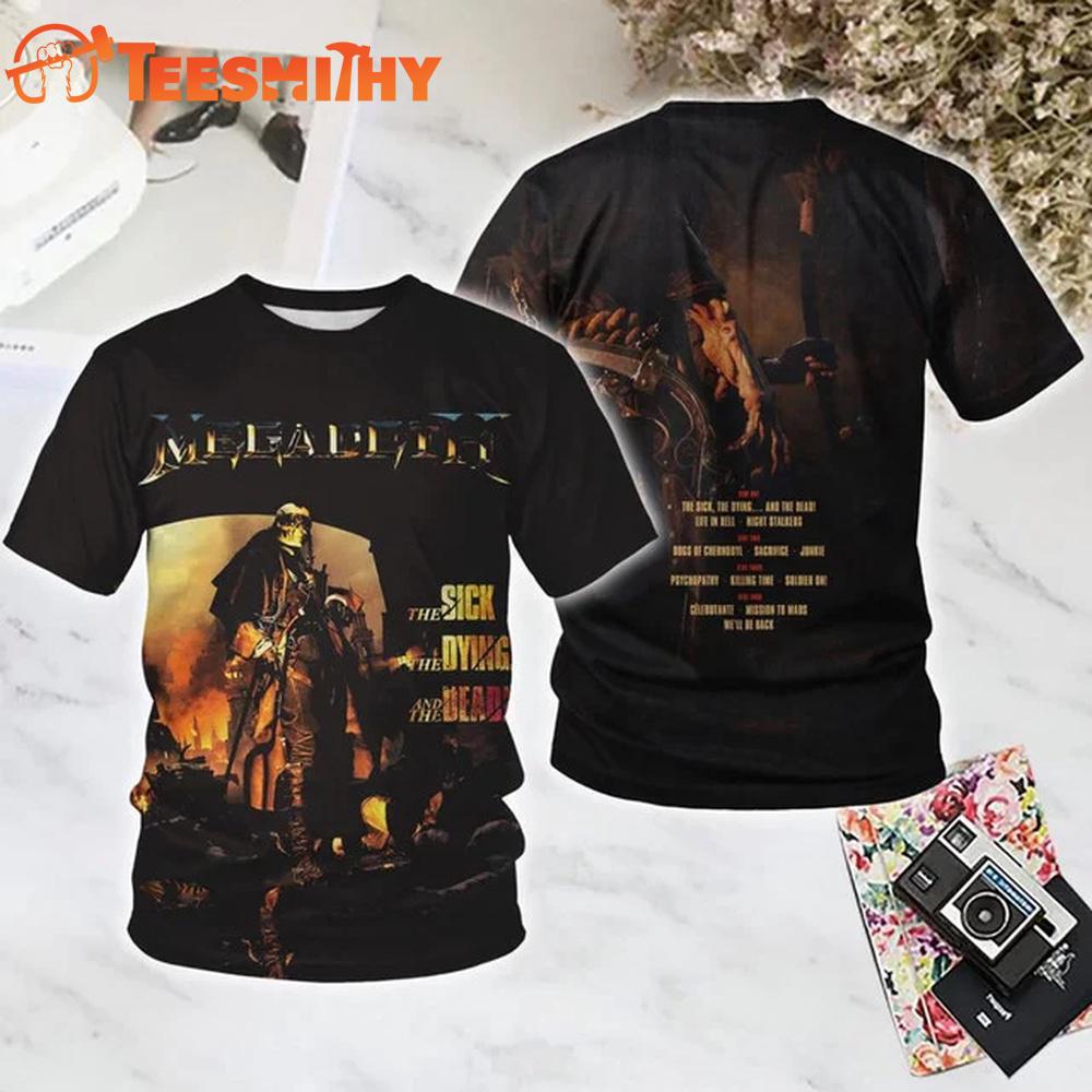 Megadeth The Sick the Dying and the Dead 3D T Shirt