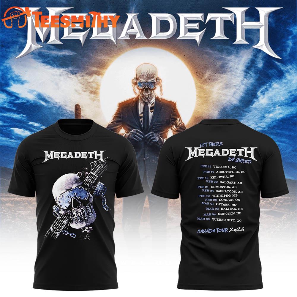 Megadeth This Was Our Life 2026 Tour Black T Shirt