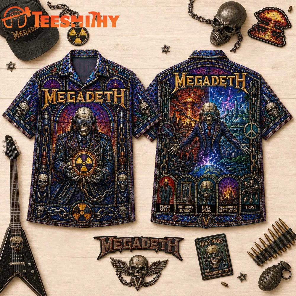 Megadeth Vintage Music Summer Hawaiian Shirt