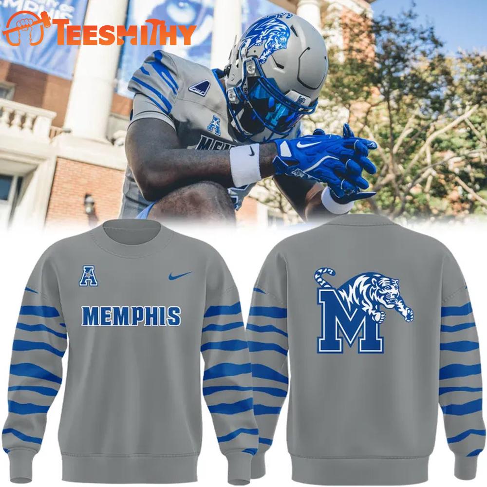 Memphis Tigers 2025 Football Classic Gameday Gray Sweatshirt