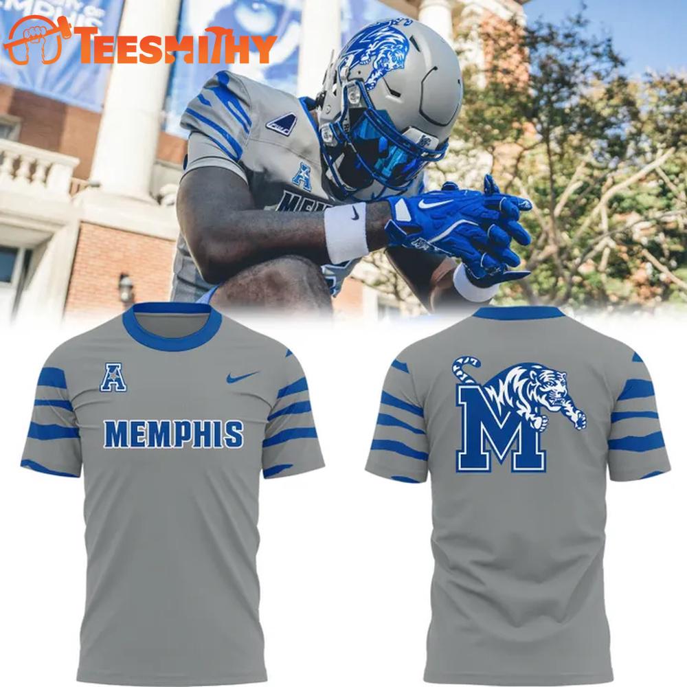 Memphis Tigers 2025 Football Classic Gameday Gray T Shirt