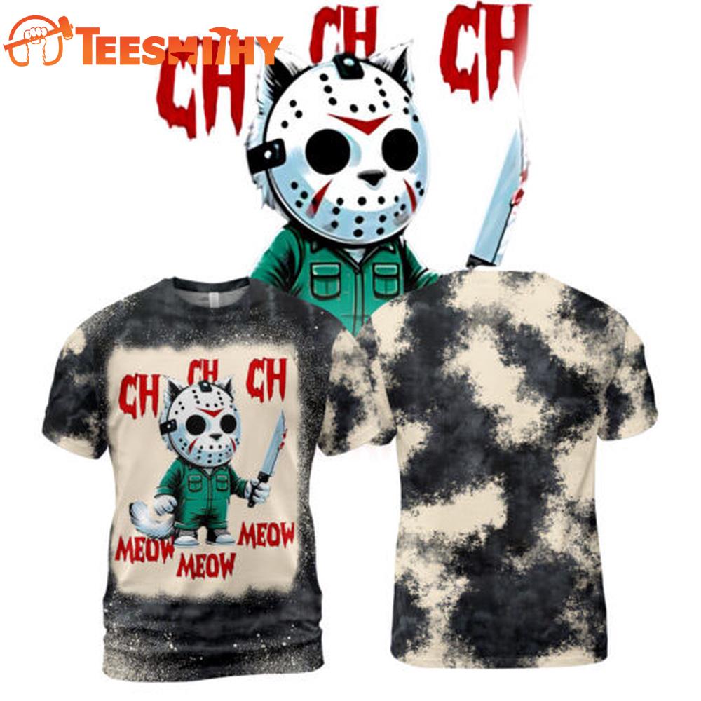 Meo Meo Meo Halloween Horror Characters Movies 3D Shirt