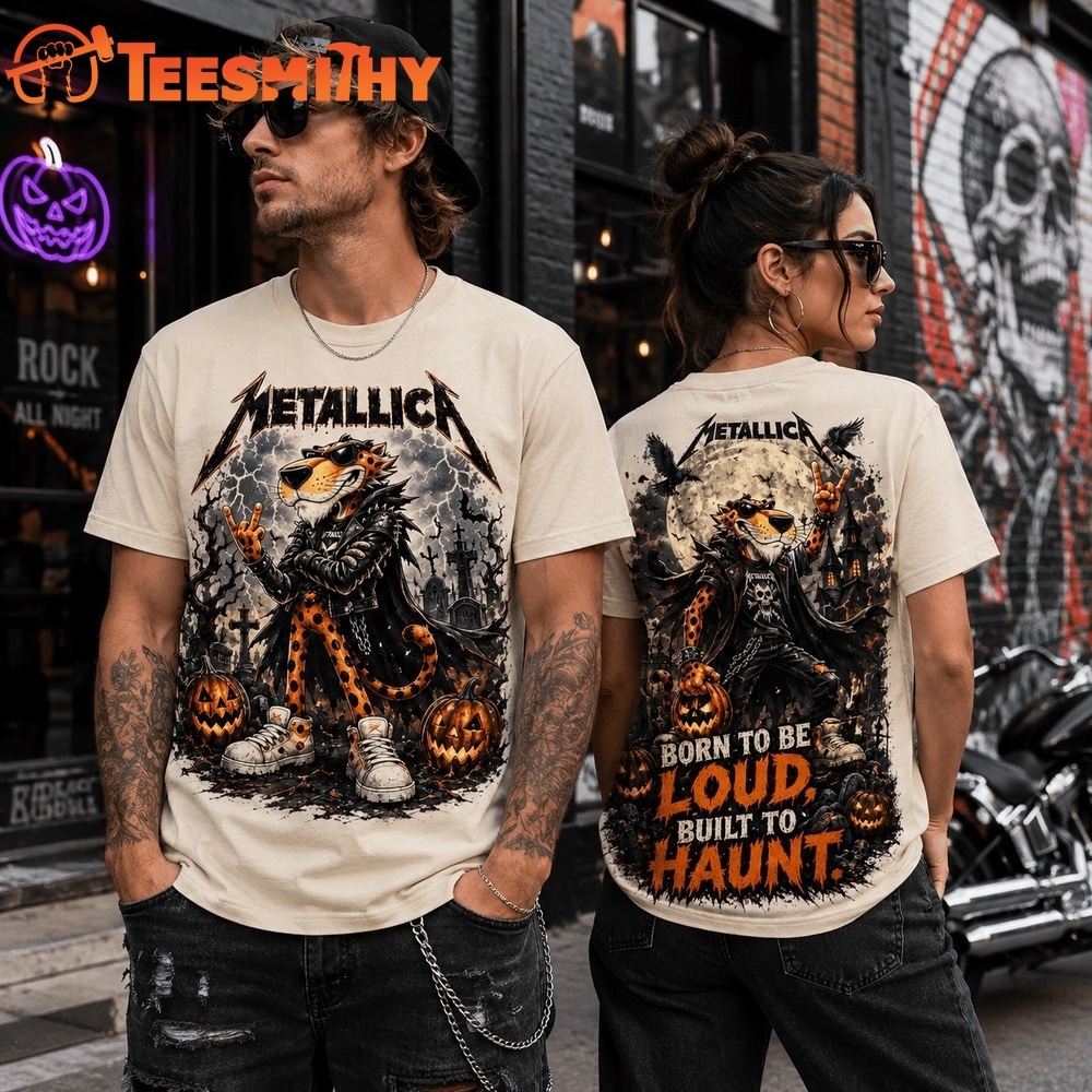 Metallica Chester Cheetah Haunted Riffs Halloween 3D Shirt