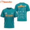 Miami Dolphins 2025 Football Schedule Unisex 3D Shirt