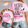 Miami Dolphins 2025 NFL Breast Cancer Awareness Snoopy Hope For A Cure All Over Print Shirt