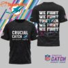 New England Patriots 2025 NFL Crucial Catch Intercept Cancer We Fight Together 3D Shirt