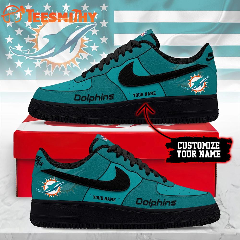 Miami Dolphins 2026 NFL Custom Air Force 1 Shoes Sneaker