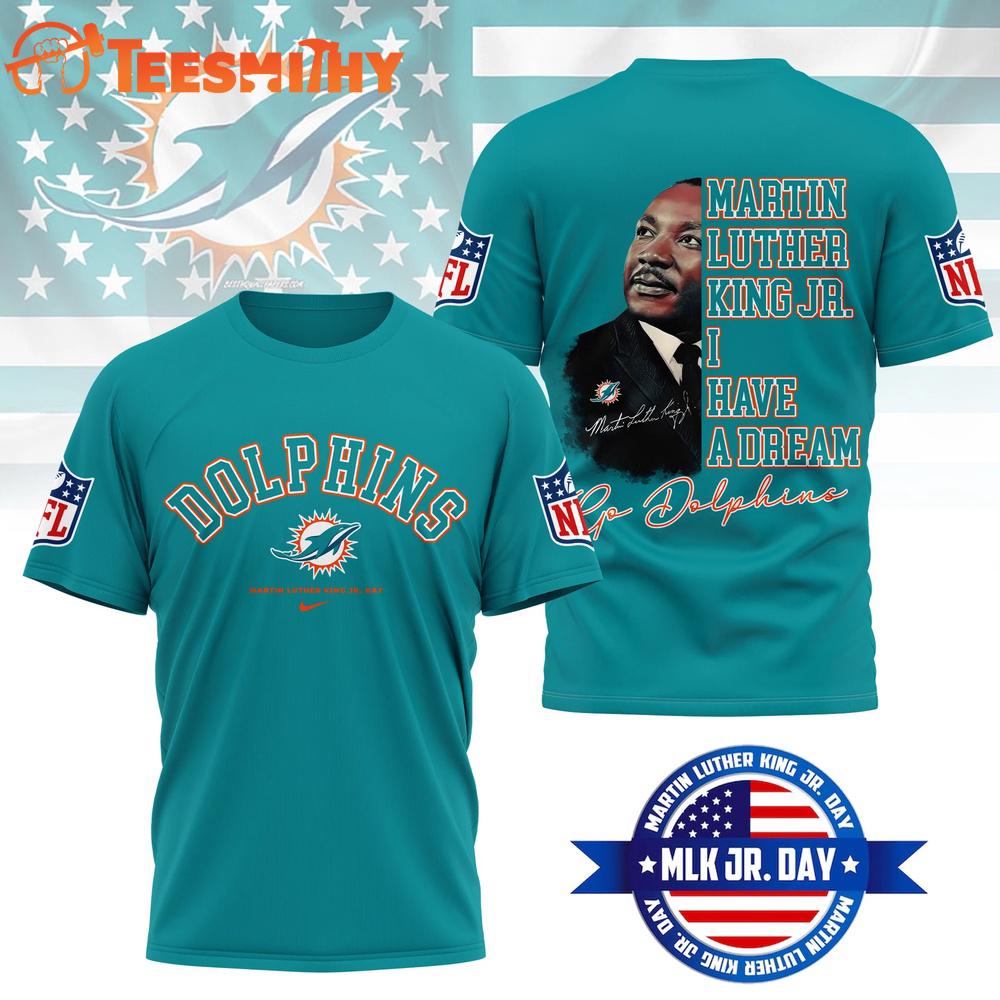 Miami Dolphins 2026 NFL Martin Luther King JR. Day 3D Shirt