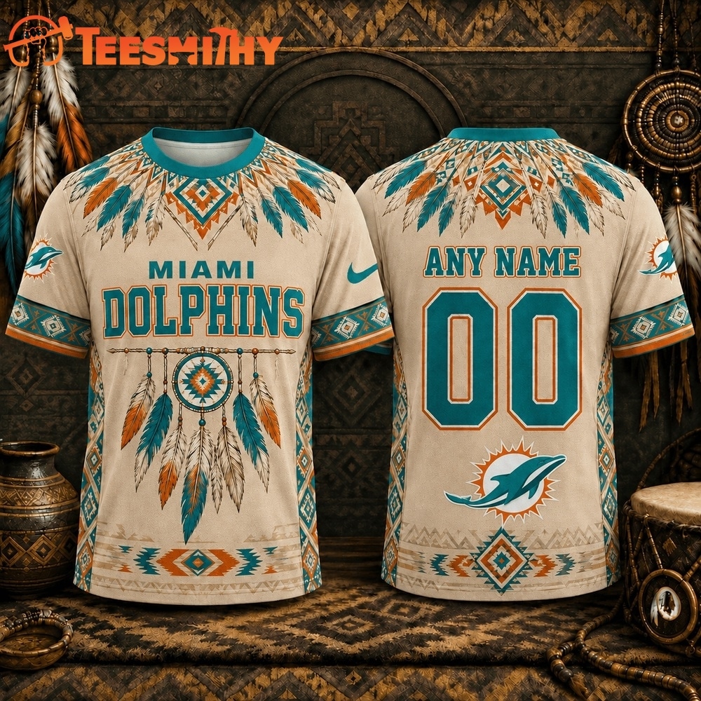 Miami Dolphins 2026 NFL Native American Heritage 3D Shirt